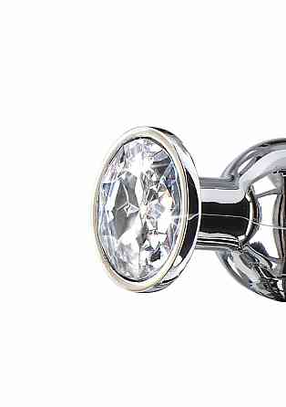 Анальная пробка с кристаллом Toy Joy Diamond Bum Bijou серебристый, Medium Sex Aura Киев