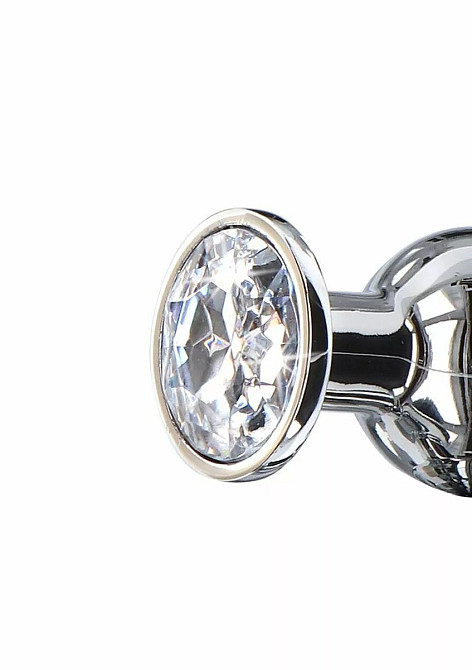 Анальная пробка с кристаллом Toy Joy Diamond Bum Bijou серебристый, Medium Sex Aura Киев - изображение 3