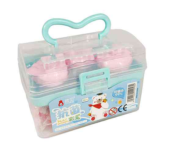 Набор теста пластелин для лепки разноцветная глина для лепки, детский пластилин 12 цветов в контейнере Каменец-Подольский