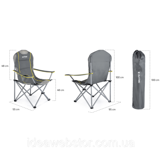 Крісло туристичне розкладне Outtec з чохлом сірий Київ
