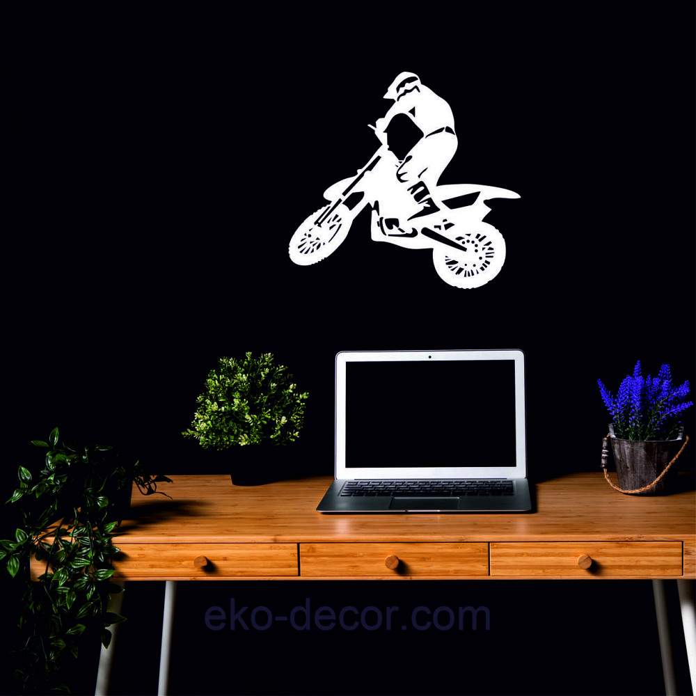 Декоративное настенное Панно «Мотоцыкл» Декор на стену 50*46 см, Белый Киев - изображение 7