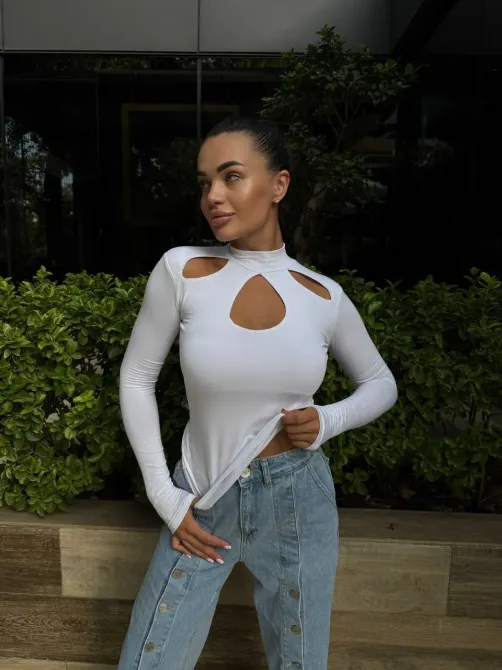 Стильный женский лонг с трендовыми вырезами спереди Одесса - изображение 8