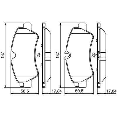 Гальмівні колодки Bosch 0986494796 Вінниця
