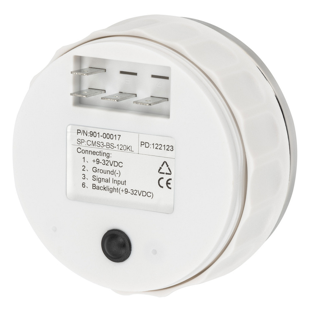 Спідометр імпульсний ECMS CMS3-BS-120KL (0-120 км/год) з лічильником мотогодин, 85 мм, чорний Київ - фото 3