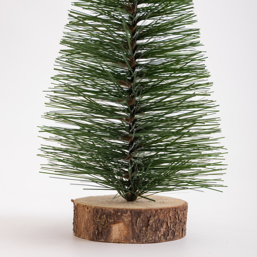 Lugi Новорічна настільна ялинка зелена Стріла 25 см на дерев'яній підставці SOK-М-12-3 Коломия - фото 4