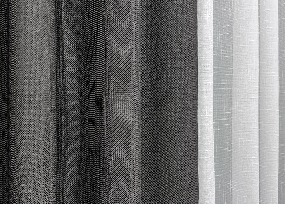 Комплект готовых штор VR-Textil Рогожка TERRA LUXE № 1857ш Графитовый 200х290 см 2 шт (32-191) Киев - изображение 8