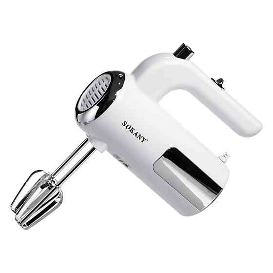 Sokany Міксер ручний 2 насадки вінчики та гаки для тіста білий Sokany SK-02025 Киев