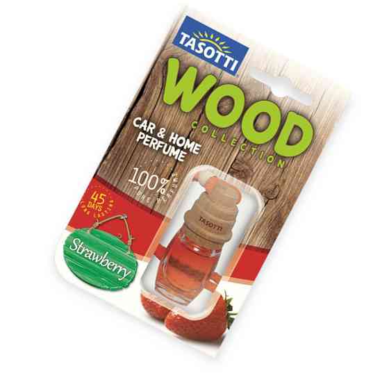 Ароматизатор на дзеркало рідкий 7мл tasotti wood бут.+кірка "strawberry" Мукачево
