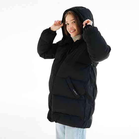 Зимова слінгокуртка / Пуховик для вагітних Бежевий Чорний Київ