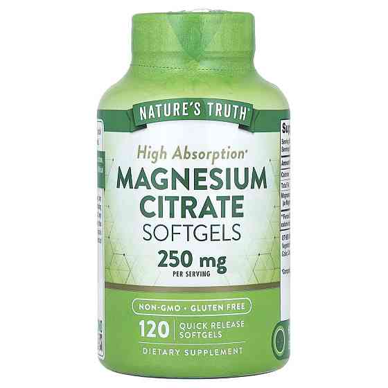 Магній цитрат Nature's Truth Magnesium Citrate 250 мг 120 гел капс Київ