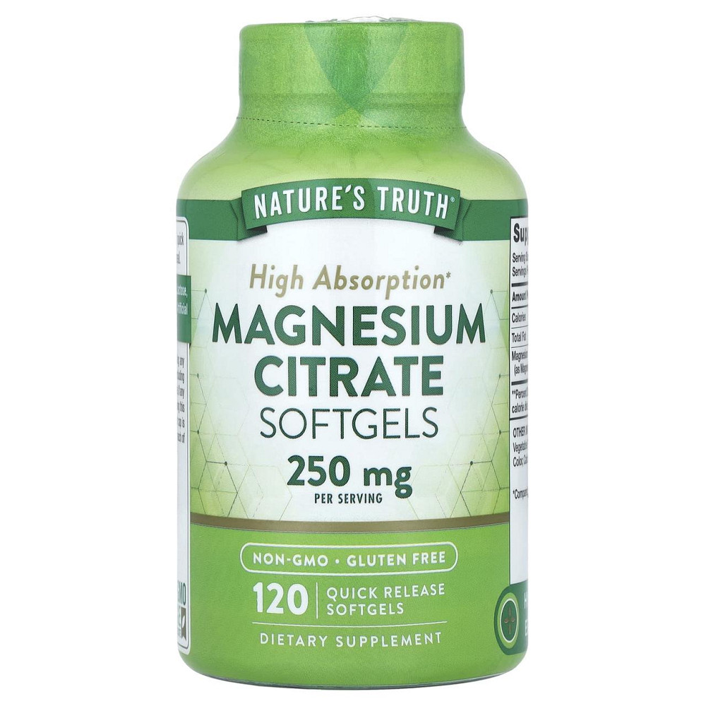 Магній цитрат Nature's Truth Magnesium Citrate 250 мг 120 гел капс Київ - фото 1