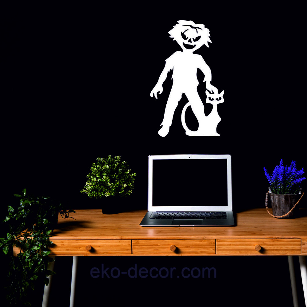 Декоративне настінне Панно «Сілует дітей. Гелловін», Декор на стіну 50*35 см, Білий Київ - фото 5