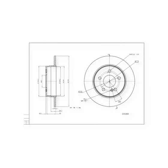 Диск Mercedes-Benz C-Class W204 задний (d278x9) (2007-) тормозной Мукачево