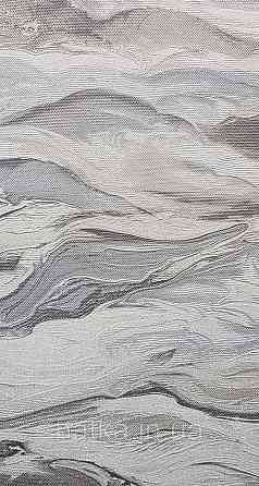 Шпалери вінілові на флізеліні AdaWall Omega1.06х10 абстракція хвиля зріз каменю сіре чорне срібло 23207-3 Київ