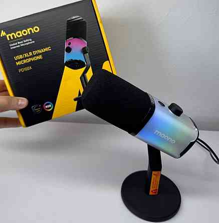 Мікрофон Maono PD100X RGB геймерський стрімів та подкастів fifine xlr. Київ