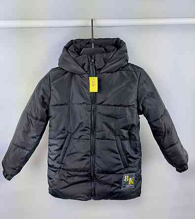 Демисезонная  черная куртка для девочки на 6,7 лет Николаев