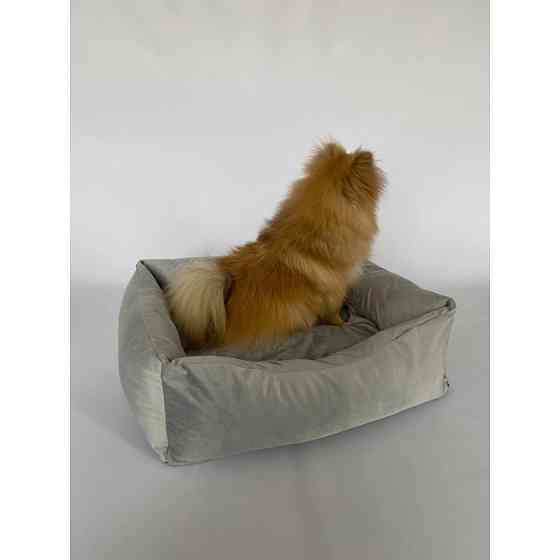 Лежанка для домашніх тварин собак та кішок велюр Incor Сірий 10041 S (50/40/18) Киев