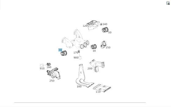 Mercedes-Benz  A1178300554 9051 Дефлектор обдува передньої панелі салону - торпеди бічній CLA Shooting Brake X117 CLA C117 Одесса