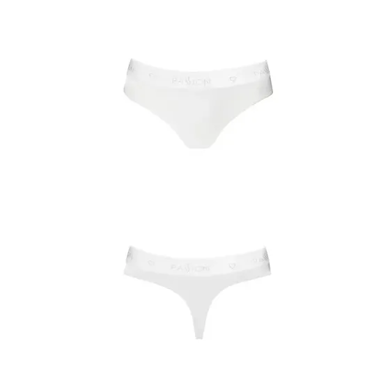 Трусики-бразиліана з бавовни Passion PS005 PANTIES XL, white Львів