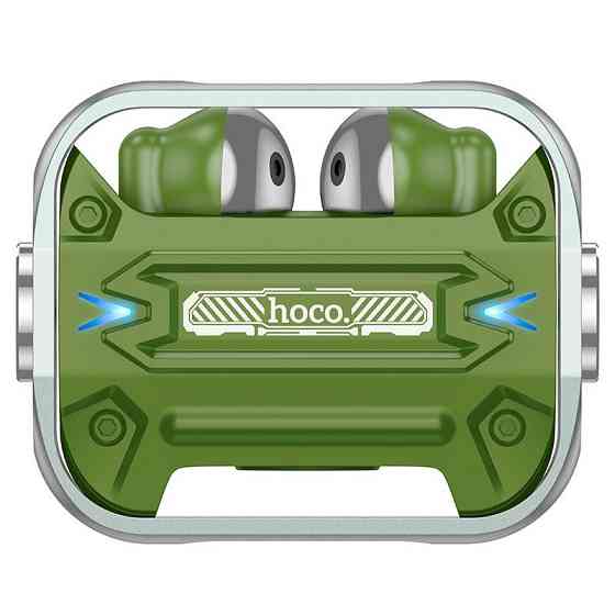 Навушники бездротові ігрові Bluetooth Hoco Trendy EW55 у кейсі, зелені Винница