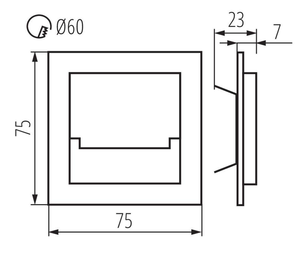 Врізний світильник для підсвічування сходів  12 V 6500к Сталевий SABIK MINI LED CW *OPRAWA LED Kanlux Одеса - фото 2