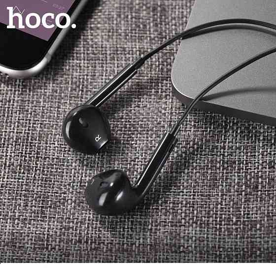 Навушники дротові HOCO M101 Crystal joy з мікрофоном, колір чорний 6931474782335 Одеса