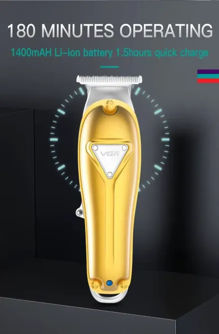 Машинка для стрижки волосся VGR V-057 акумуляторна, USB зарядка, компактна і потужна Одеса - фото 6