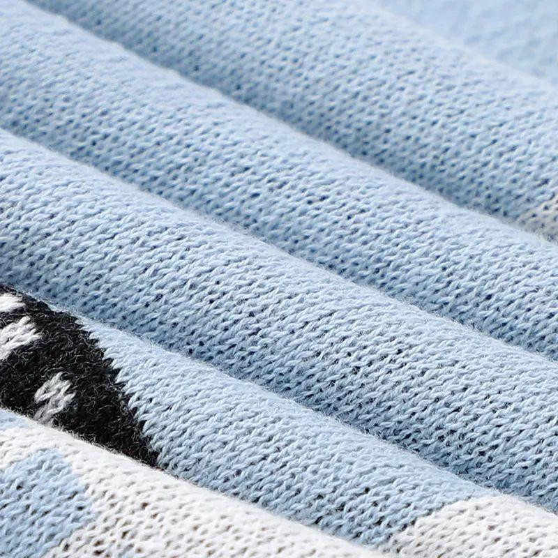 Плед Детский Lovely Svi Хлопок 80х100 см Вязаный Голубой Лама Киев - изображение 3