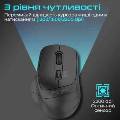 Мишка Promate Samit Wireless Black (samit.black) Вінниця