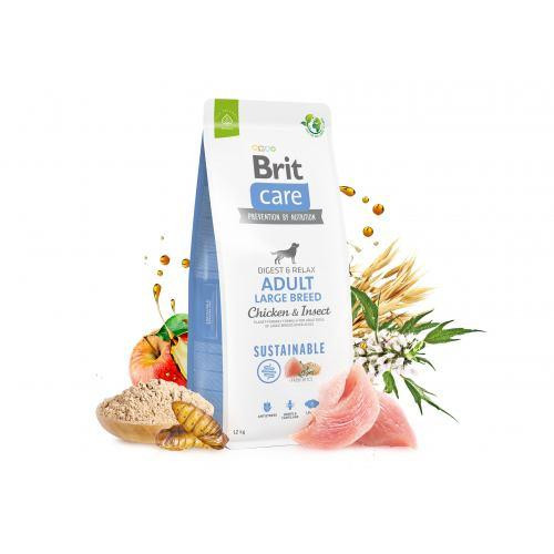 Сухой корм Brit Care Dog Sustainable Adult Large Breed для собак больших пород, с курицей и насекомыми, 12 кг Киев - изображение 6