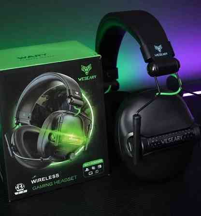 Игровые наушники WESEARY WG2 | 2.4GHz + Bluetooth | LED | Новые. Харьков