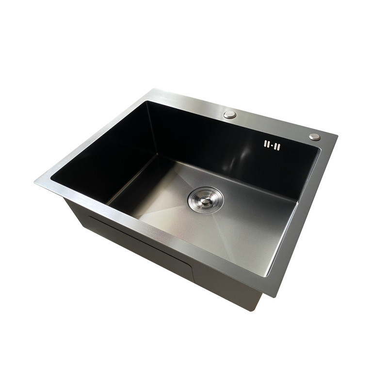 Мойка Mixxus MH5843 Micro Decor Graphite (3.0/0.8) из нерж. стали (цвет графит) (MI8217) Киев - изображение 4