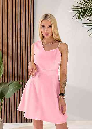Женское коктейльное мини платье из плотной костюмки Пудровый, 44 Одесса