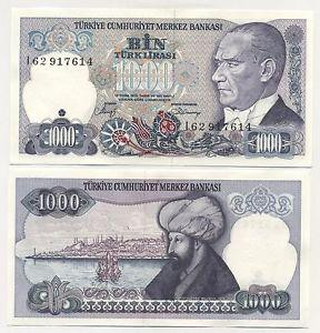 Турция/Turkey 1000 Lira (1986) P196 UNC Полтава - изображение 1