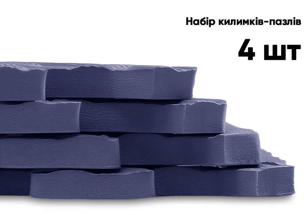 Татамі мат EasyFit SwallowTail 4 шт (60х60х1 см) пазл хвіст ластівки синій Коломия - фото 4