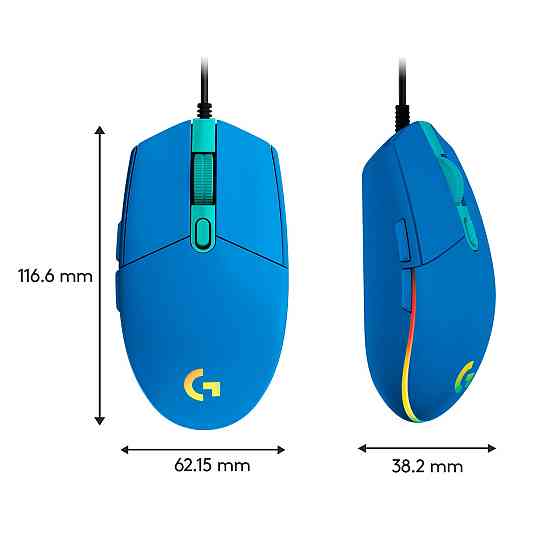 Міша Logitech G102 Lightsync (910-005801) Blue USB Блакитний Харьков