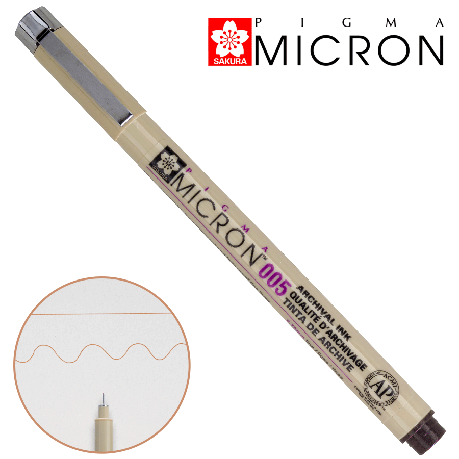Линер PIGMA MICRON (0.05), 0,2мм Коричневый Sakura Киев - изображение 1