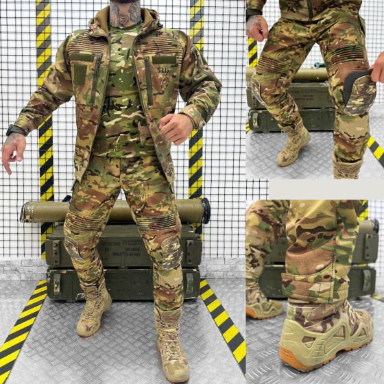 Військова форма ВСУ тактичний костюм мультикам 5.11 softshell софтшел з наколінниками XL Одеса
