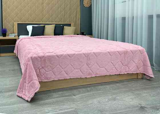 Плед-покривало Ромб 200х230 см (+-5см) Рожевий (87-256) Київ