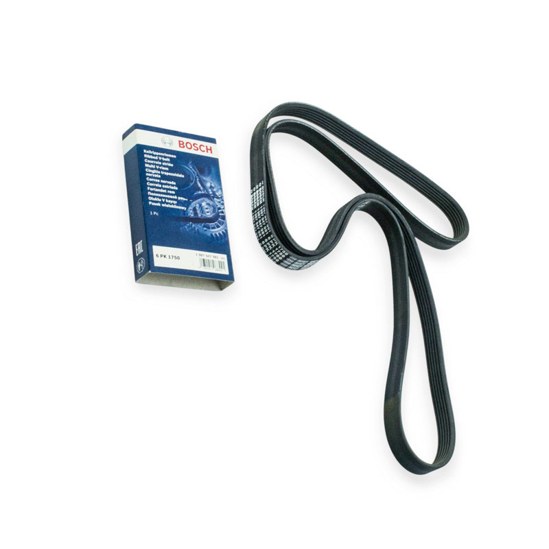 Ремінь генератора ГАЗ 31105 (Chrysler) без кондинціонера, струмковий (6РК1750) BOSCH Мукачево - фото 1