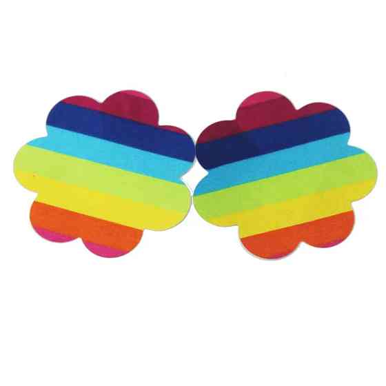 Наклейки на груди Ромашки 75 мм різнобарвний Київ