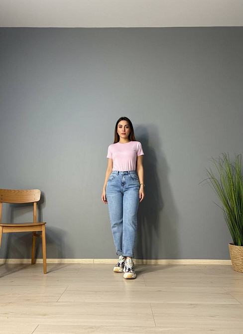 Джинсы женские Dragon 8322 Mom Comfort стрейчевые с резинкой на талии голубые , голубой, З6, 36, 103 см, 125 см Киев - изображение 6