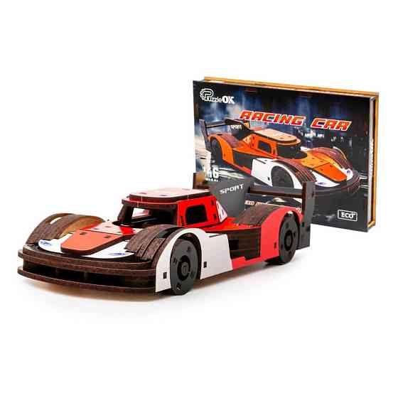 Дерев'яний 3D конструктор Racing Car Puz-01037, 146 деталей Вінниця
