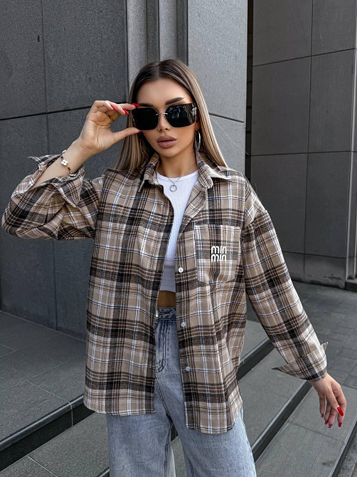 Женская рубашка в клетку (с накатом) Одесса - изображение 1