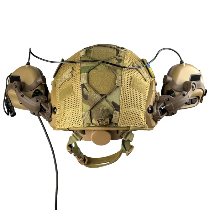 Комплект шолом кевларовий Fast Helmet NIJ IIIA + навушники Earmor M32 Mod3 з чебурашкою + кавер (розмір M) Вінниця - фото 9