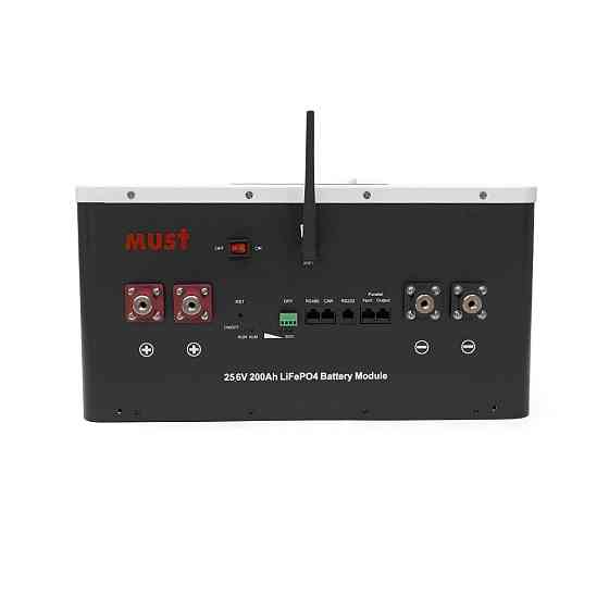 Акумуляторна батарея Must LiFePO4 LP16-24200 25.6V 200Ah, 5,12kWh, BMS100A@8S, CAN2.0/RS232/RS485, 6000 cycles, 486x442x250,44kg Киев