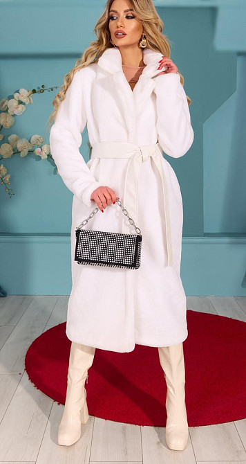 Біла шуба з екохутра Київ - фото 1