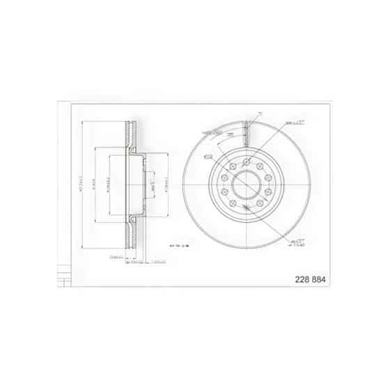 Диск тормозной автомобиль Фольцваген Passat B6, CC, B7, B8 передний (312mmx25mm) Мукачево