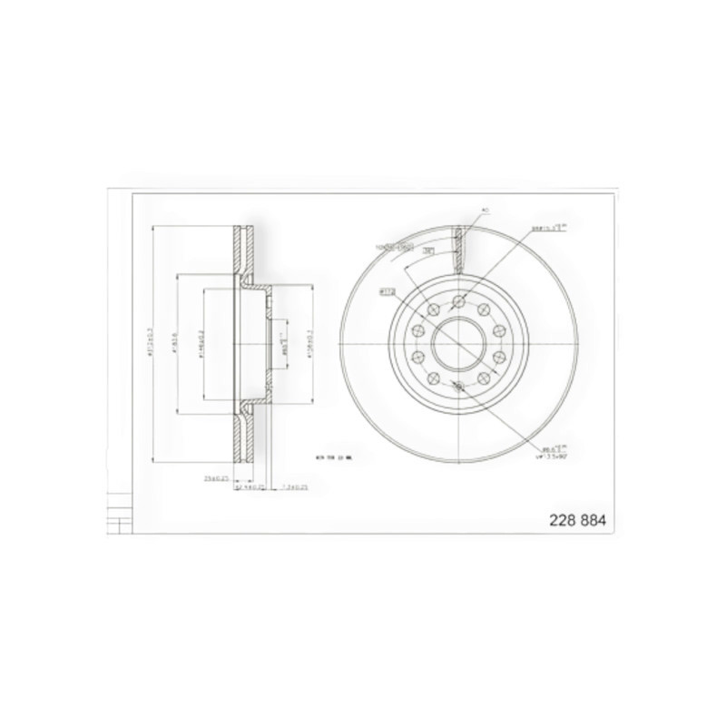 Диск тормозной автомобиль Фольцваген Passat B6, CC, B7, B8 передний (312mmx25mm) Мукачево - изображение 1