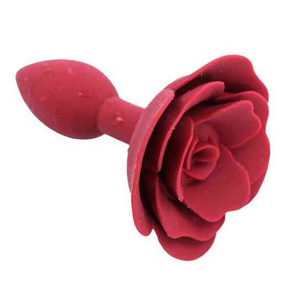 Анальная пробка SILICON ROSE - Бордо - 11*3 см – Анальные игрушки Винница